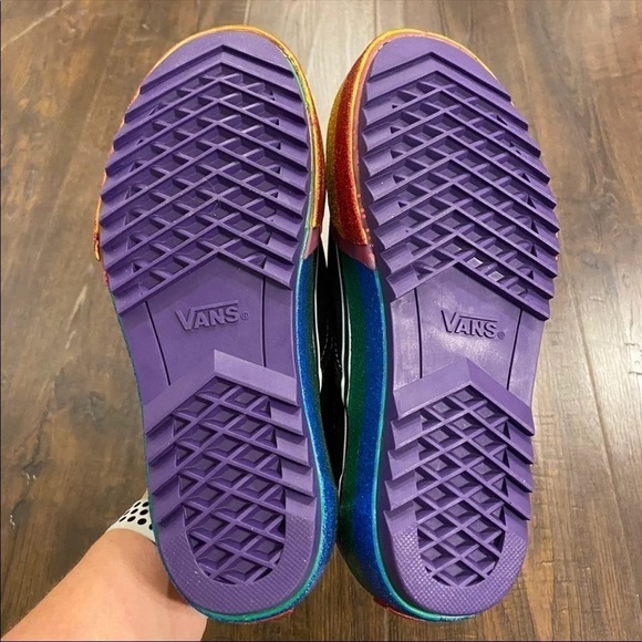 VANS Classic Slip-on Stacked Platform Rainbow Sneaker Size 6 Women - Picture 7 of 9